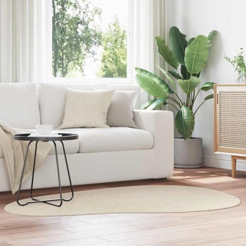 Image of Zeiquah Huarte Area Rug, Beige, 120 x 170 cm, Polyester, Non-Slip, Washable, Easy Care for Living Room, Bedroom, Hallway, Balcony, Patio