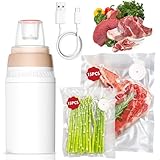 Vacuum Sealer, Portable Vacuum Sealer Machine for Food Storage, Powerful Handheld Saver Compact Vacuum Sealer Machine with 30 Reusable Vacuum Seal Bags, Sealing Press Clip
