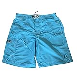 Polo by Ralph Lauren Mens Solid Kailua Swim Trunks Hammond Blue Large (L)