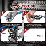 GEARLEADER Battery Cable Lug Crimping Tool Kit for AWG 10–1/0 – Heavy Duty Wire Battery Terminal Crimper with 60PCS Tinned Copper Lugs for Automotive, Marine, Solar & RV Wiring - Image 6