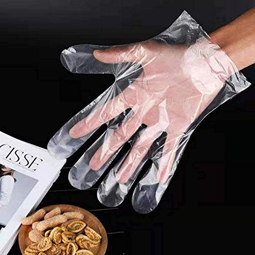 1000 piezas guantes desechables para cocina, gruesos, guantes de limpieza transparentes, antitáctiles, para cocinar, hornear, barbacoa, limpieza
