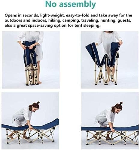 Image of Outdoor Folding Camping Beds for Adults,Portable Camp Bed with Carry Bag, Heavy Duty Foldable Single Bed, Portable Sleeping Cot Loungers for Fishing Hiking Travel Office