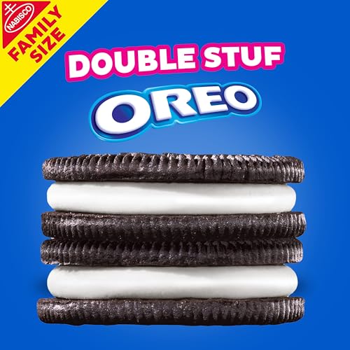 Image of OREO Double Stuf Chocolate Sandwich Cookies, Family Size, 12-18.71 oz Packs