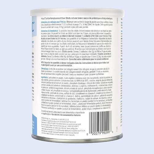 Image of PetAg PetLac Milk Powder for Puppies - Puppy Milk Replacement for Newborn to 6-Week-Old Orphaned or Rejected Puppies - 10.5 oz Powdered Drink Mix(Pack of 2)