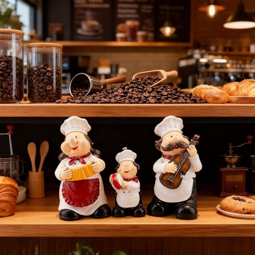 Décoration de cuisine du chef : ensemble de 3 pièces avec support pour buffet de restaurant - 4