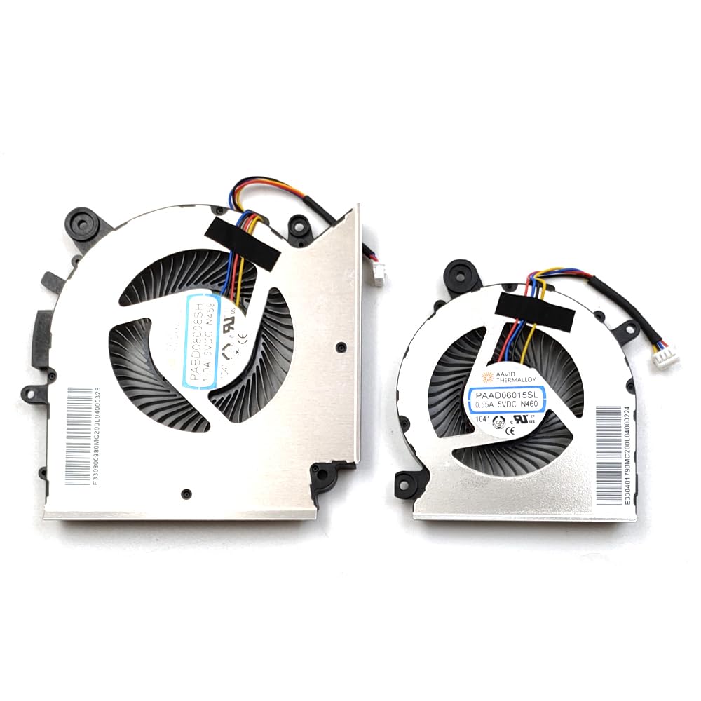 Ventilateur de Refroidissement de Remplacement pour Ordinateur Portable MSI GE76 GF66 GL66 MS 1581 avec Connecteur d'alimentation à 4 Broches, Alliage D'aluminium de qualité