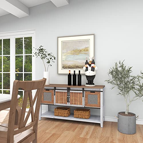 Deco 79 Polystone Chef Sculpture With 2 Wine Holder Slots, 12" X 9" X 24", White #TOP6