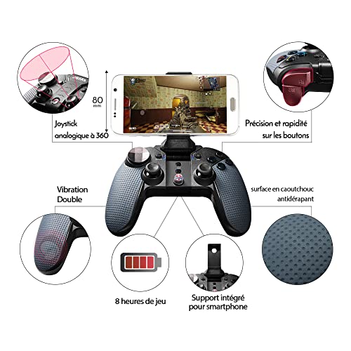 Mando inalámbrico Shaks S3b con Bluetooth y Qualcomm para Windows, Android e iOS 4