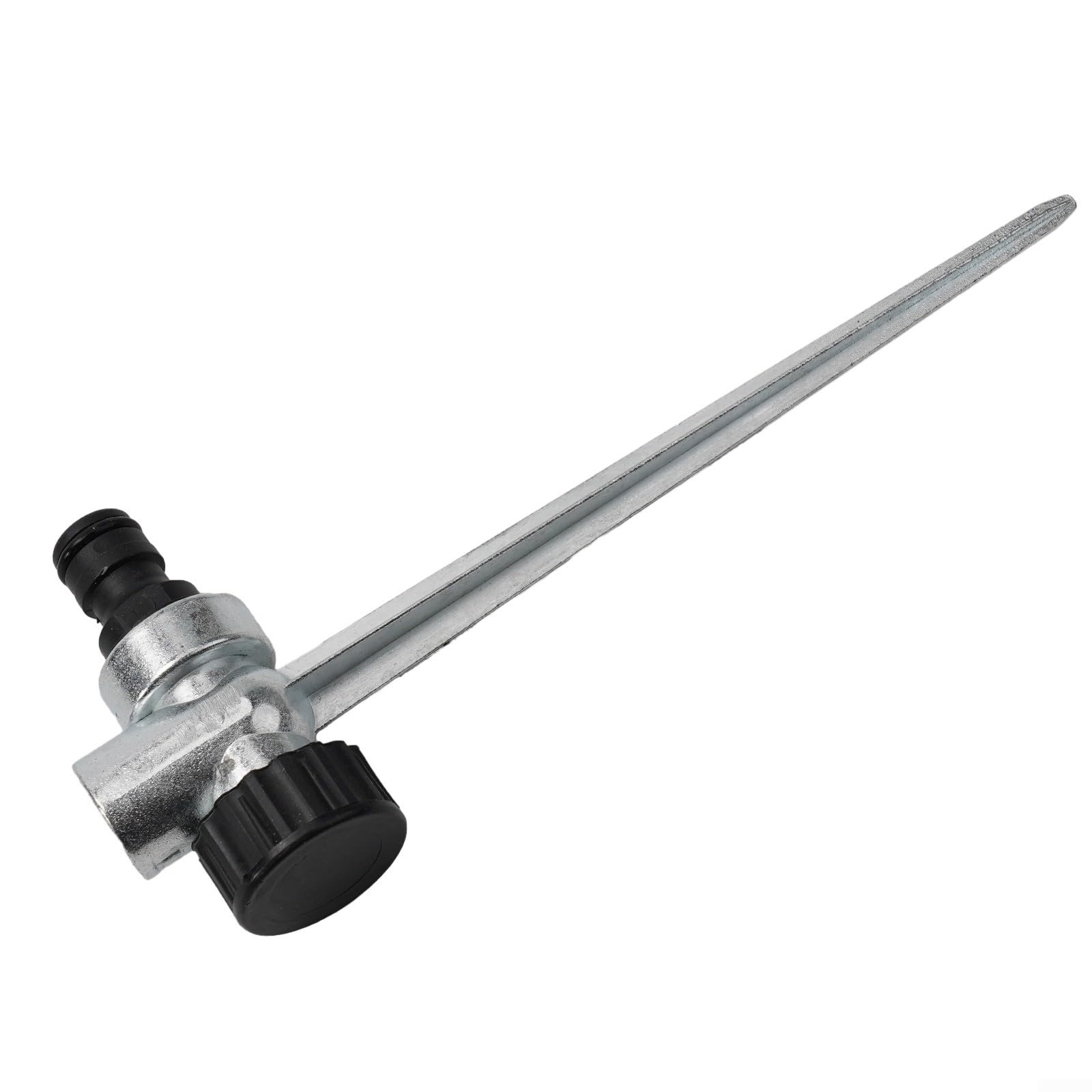 Lawn Sprinkler Spike Base with Zinc Alloy Construction for 1/2 Inch Irrigation Systems, Fits 3/4 Inch Hose Connectors, Ground Mount for Garden, Lawn, Agriculture, Greenhouse, and Flower Bed Watering