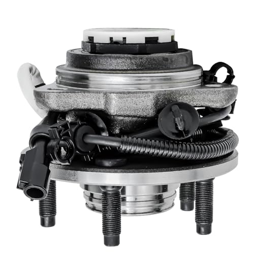 Image of Detroit Axle - 2pc 4WD Front Wheel Bearing Hub for 1998-2000 Ford Ranger Mazda B4000 [with 4-Wheel ABS] 5-Lug, Replacement 1999 Ranger B4000 Wheel Bearing and Hub Assembly