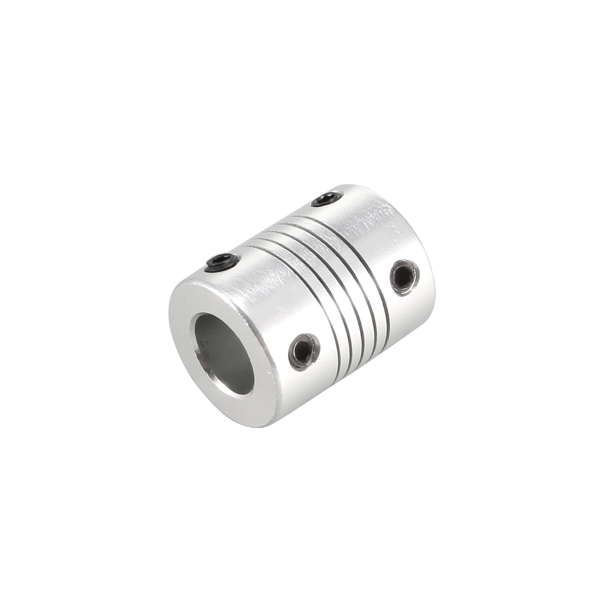Sourcing Map Coupleur Arbre 10mm-10mm - 25mm Long, 19mm Diam, Aluminium Pour CNC/3D Imprimante