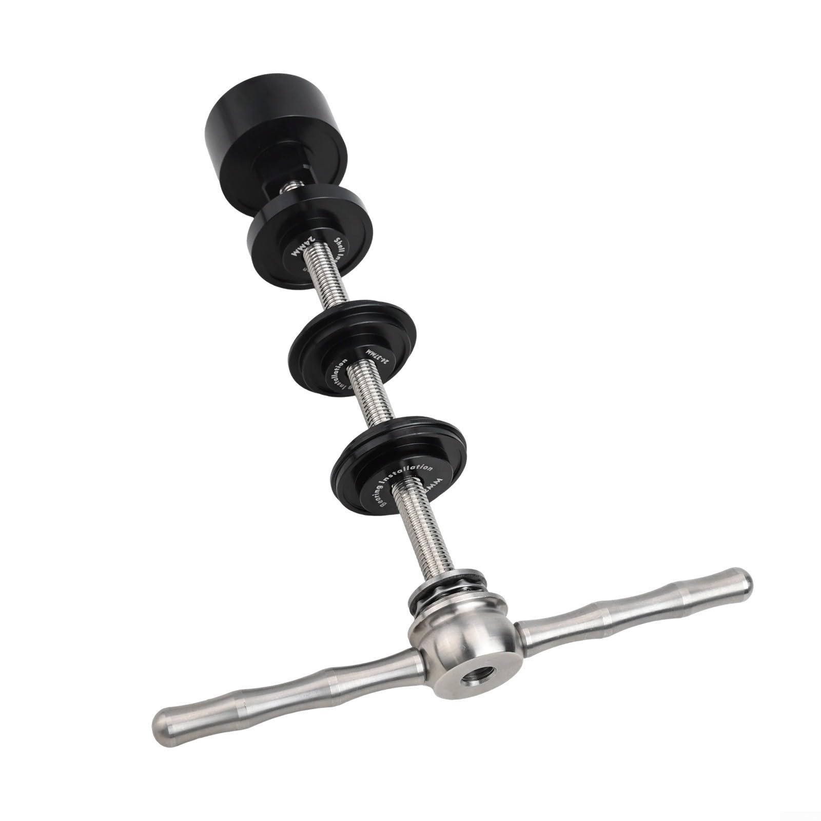 Kit de herramientas de prensa de pedalier para BB86/BB30/PF30/BB91/BB92, herramienta de extracción de rodamientos de aleación de aluminio con mango de acero inoxidable (juego de herramientas