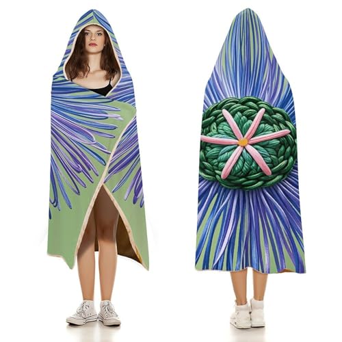 Couverture à capuche en peluche trèfle en filigrane, cadeau idéal - 3