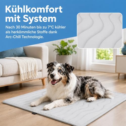 Tapis rafraîchissant pour chiens Arc-Chill bleu en taille L pour l'été - 5