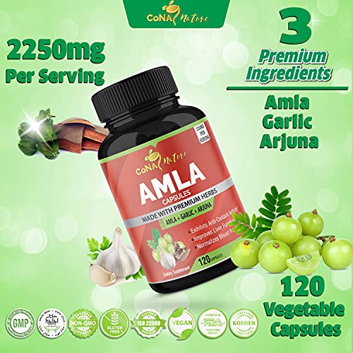 Cona Nature Amla Capsules with Arjuna & Garlic