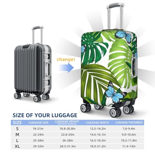 Turtleback Butterfly Travel Luggage Cover for Suitcase Anti-Scratch Fashion Suitcase Protector Washable Elastic Baggage Covers Fits 29-32 Inch Luggage for Travel Beach Holiday3