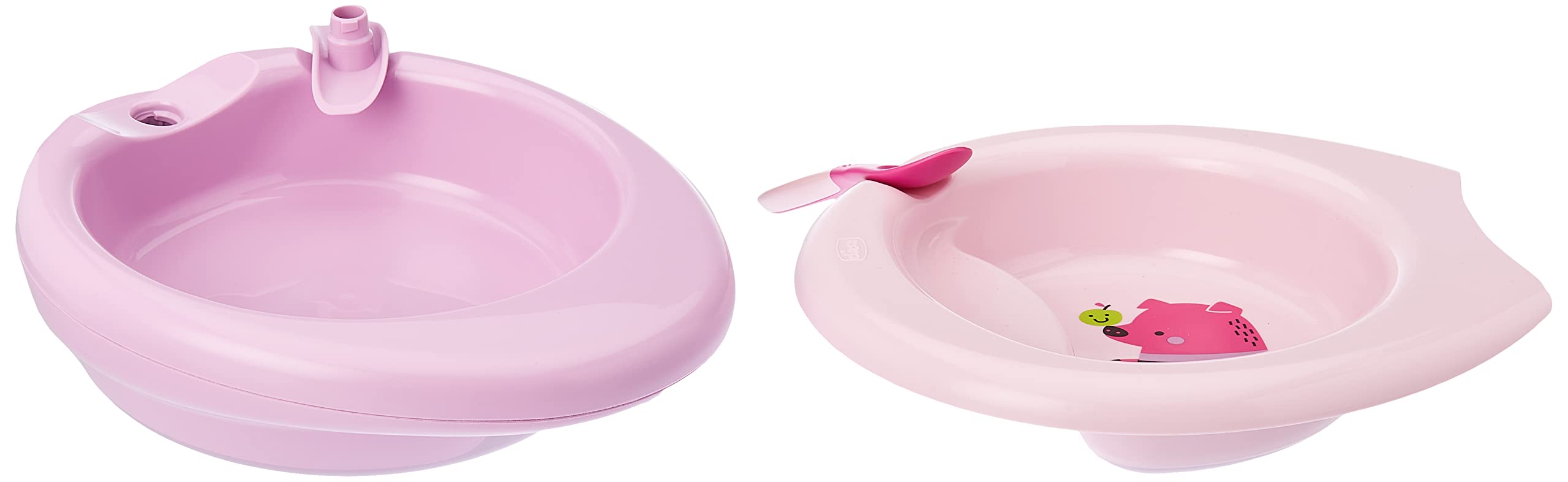 Chicco Set per la Pappa Composto da Tazza Training Cup, Primo Cucchiaio, Piatto Pappa Calda, Piatto Pappa Facile e Portavivande Termico, Età 6 Mesi +, Rosa, Versione per Bimba