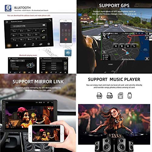 Android 8.1 Car GPS Navigation Radio TV, 9 Inch Full Touch Screen Screen Car Radio for Volkswagen Golf Sportsvan 2016, with Steering Wheel Control, Stereo SD AUX DAB USB FM AM MP5, WiFi: 1+16G - Image 4