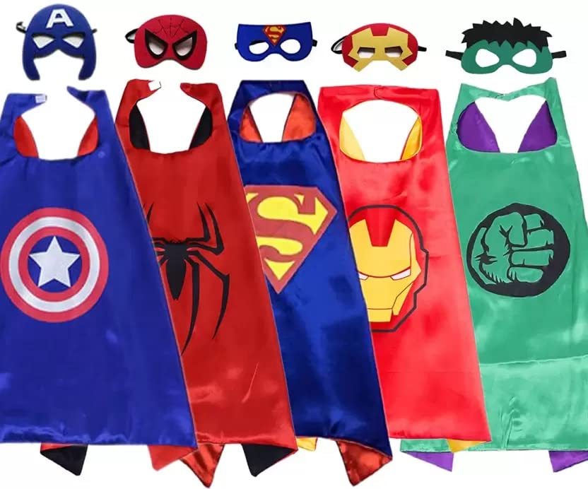 See full amazon price history chart for Hoisery Super Hero Capes With Face Masks Set Of 05 (Model_63_5-6Years) Multicolour, Multicolor Hoisery Super Hero Capes With Face Masks Set Of 05 (Model_63_5-6Years) Multicolour, Multicolor (B0C13VXFW2) Amazon Price History, Amazon Price Tracker