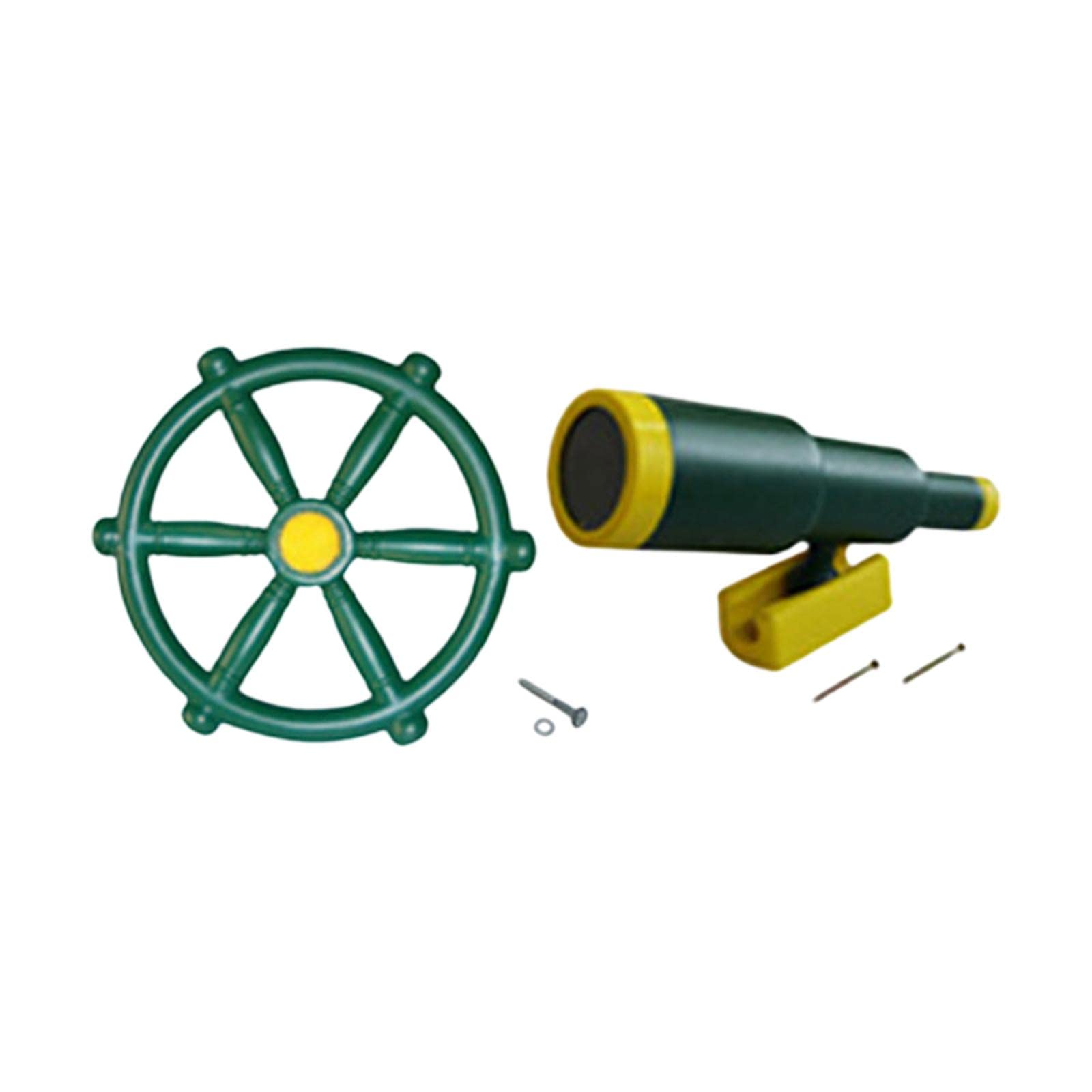 Luwecf Outdoor Garden Toy Playground Toy Set Kids Play House Accessories Outdoor Tree House Accessories Telescope Steering Wheel for Playground Treehouse for Kids Children Boys Girls Gift style C