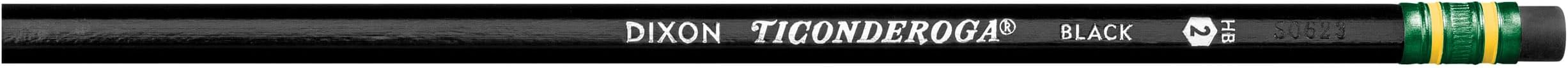 Ticonderoga Pencils, Wood-Cased Graphite, #2 HB Soft, Black (13953) (Pack of 72, 864 Count Total)