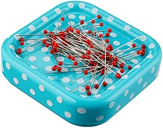 Prym Love Magnetic Cushion Plus 9 g of Glass-Headed Pins, red