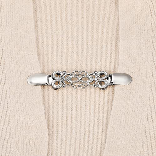 Image of uxcell Retro Sweater Clips Vintage Dress Clips Back Cinch Clip Cardigan Collar Clips Scarf Clips Shawl Clasps