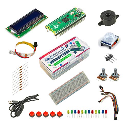 raspberry pi starter kit - UCTRONICS Raspberry Pi Pico Starter Kit for Official Starter Book (Get Started with MicroPython on Raspberry Pi Pico), Pre-soldered Pico, Beginner Friendly