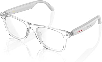 Emerhome Smart Glasses - Bluetooth Glasses for Men & Women, Touch Control, Outdoor UV Protection and Voice Control, Hands-Free Calls (Clear Lens)