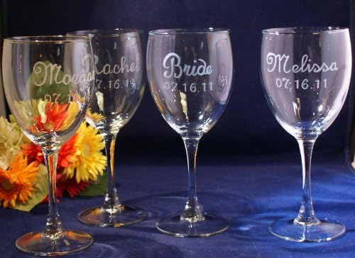 Personalized Set of 6 18oz Wine Glasses Engraved
