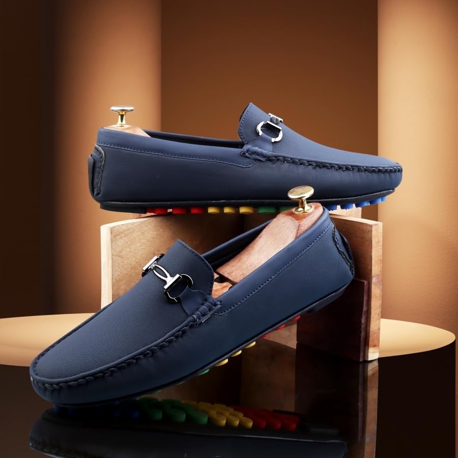 Image of WUGATTI Men's Suede Stylish, Comfortable & Casual Slip-On Loafers