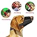 ewinever 5Pcs/Set Adjustable Breathable Safety Small Medium Large Extra Dog Muzzles for Anti-Biting Anti-Barking Anti-Chewing Safety Protection(Black)