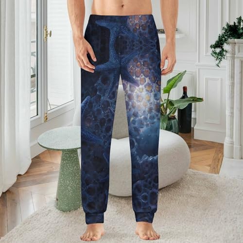 Fish Eggs Ocean Starfishes Men's Pajama Bottoms Sleep Lounge Soft Comfy Pants Sleepwear2