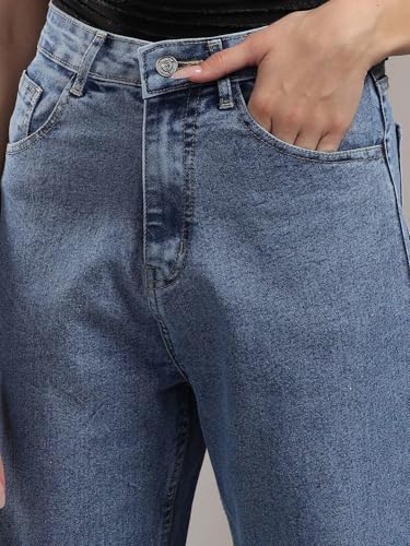 Image of KOTTY Women High Rise Straight Jeans