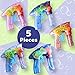 Prextex Multicolor Wind Up Bubble Gun for Kids, 5pk - LED Light Up Bubble Guns, Bubble Blowers, Bubble Gun Blasters - Indoor & Outdoor Fun, Kid Gifts, Toy for Kids, Boys, Girls - No Batteries Needed