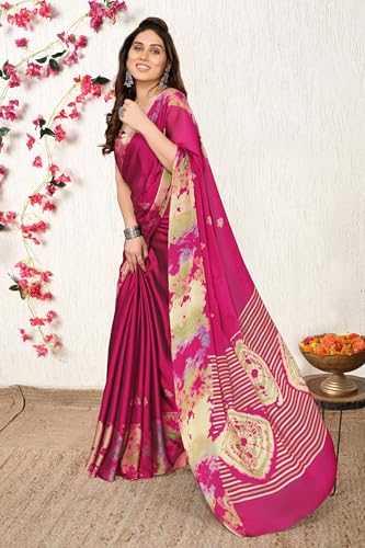 Image of MIRCHI FASHION Saree for Woman Chiffon Tie Dye Printed | Lightweight Daily Wear Women's Sari with Unstitched Blouse Piece (Available in 10 Colors)