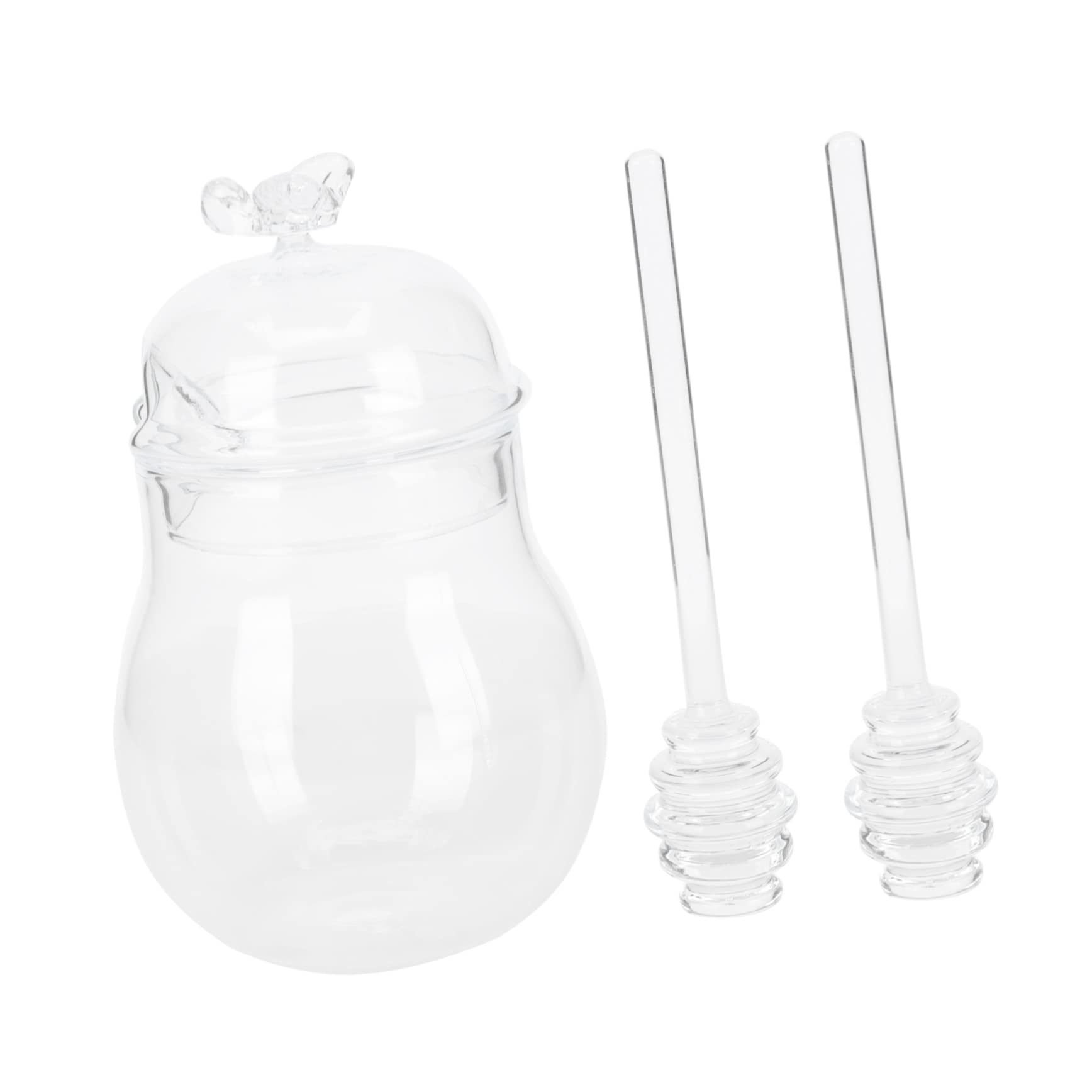 OFFSCH 1Set Honey Jar with Stirring Rod Honey Storage Bottle Stirring Sticks for Mess Honey Dispensing for Kitchen Decor and Dry Food Storage