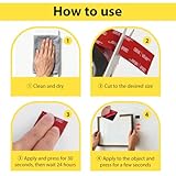 URAQT 3m Double Sided Tape, 25mm 4.7m Waterproof Extra Strong Mounting Tape, 3m VHB 5952 Double Sided Adhesive Pad, Sticky Pads Heavy Duty for Cars, Home, LED Strip, Office, Indoor Outdoor Use - Image 5