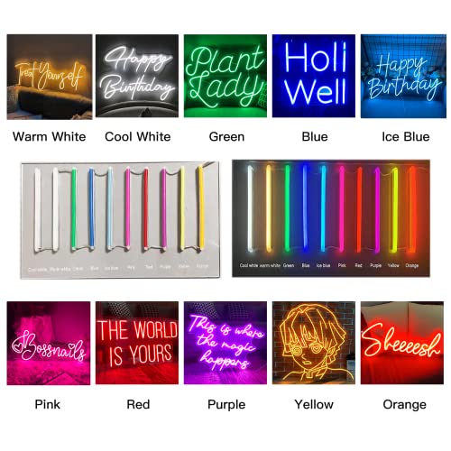 Image of Custom Neon Sign Customizable - Large Led Personalized Neon Sign for Wall Decor Bedroom Wedding Birthday Party Christmas Gift Neon Name Light Sign Bar Game Rome Business Logo Custom Led Sign