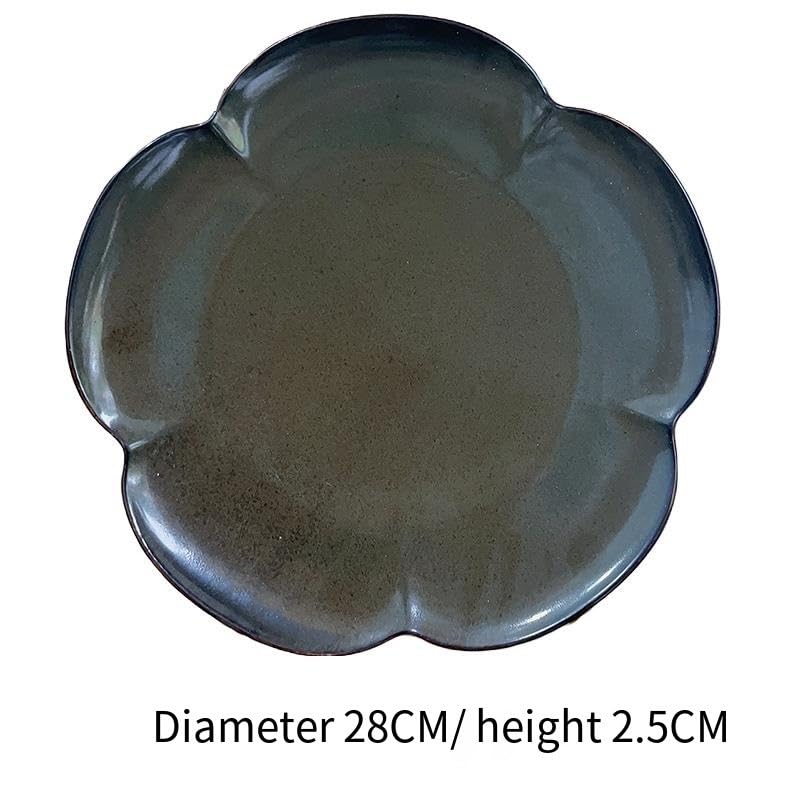 Talerze obiadowe ceramiczny płaski talerz zastawa stołowa talerz na warzywa talerz do steków domowy ceramiczny płaski talerz zimne naczynie talerze sałatkowe (7 szt.)