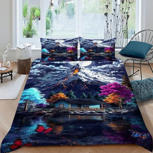 Housse de couette microfibre sauvage facile à laver pour lit enfant et adulte 200x200cm - 3