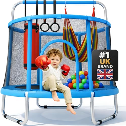 Trampoline pour enfant Happin ultra safe de 5 pieds avec filet anti-chute