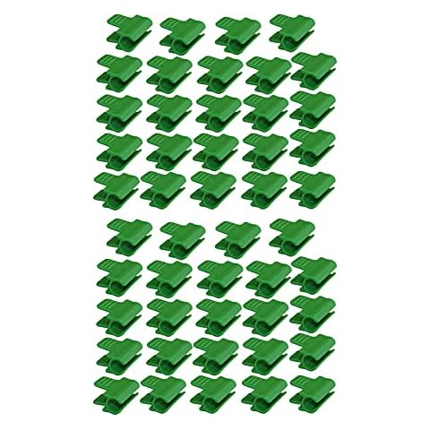 DRYEN 48 Stück Gartenclips, Rohrschellen, Schuppenfolie, Zubehör, Außendurchmesser 16 mm, Pflanzenstecker, Kunststoff-Folienklammern, Gewächshaus-Reihen-Abdeckschellen Cover