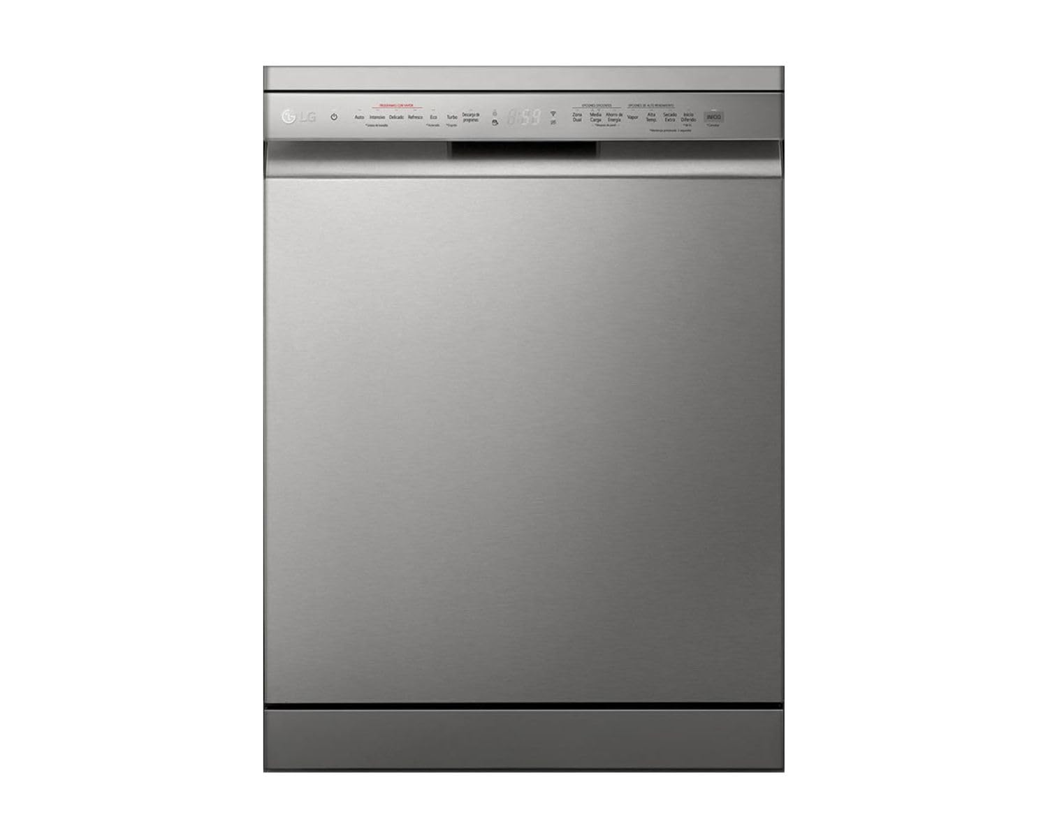 LG QuadWash DF242FPS Lave-vaisselle autonome série 2, Classe D, 14 plafonds, 4 bras de pulvérisation, TrueSteam, EasyRack+, Dual-Zone, Wi-Fi, Inverter Direct Drive, Gris