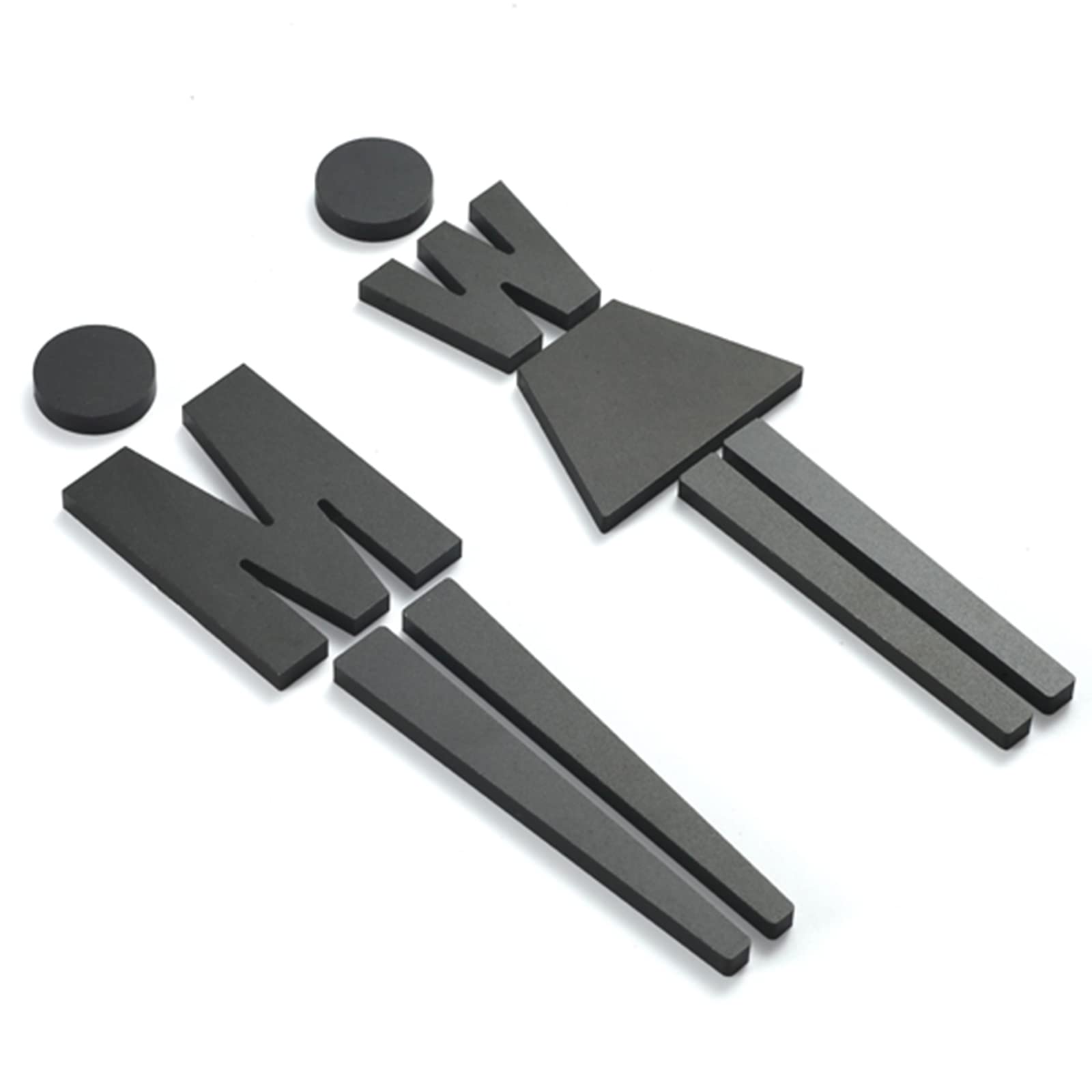 VNVFJKLO restroom sign, Unisex Brushed Aluminum Restroom Signs, Men and Women Modern Bathroom Door Sign Decor, Symbol for a, for Office Business Restaurant(B)