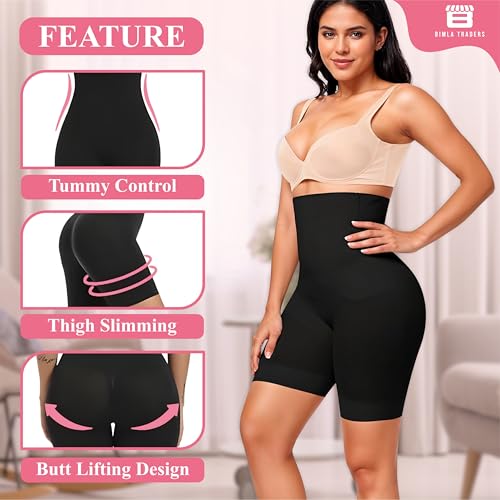 Image of Btag High Waist Tummy Control Shapewear Shorts | Tummy Tucker| Seamless Body Shaper | Shorts Under Dress | Comfortable | Breathable | Free Size 35 to 75 KG