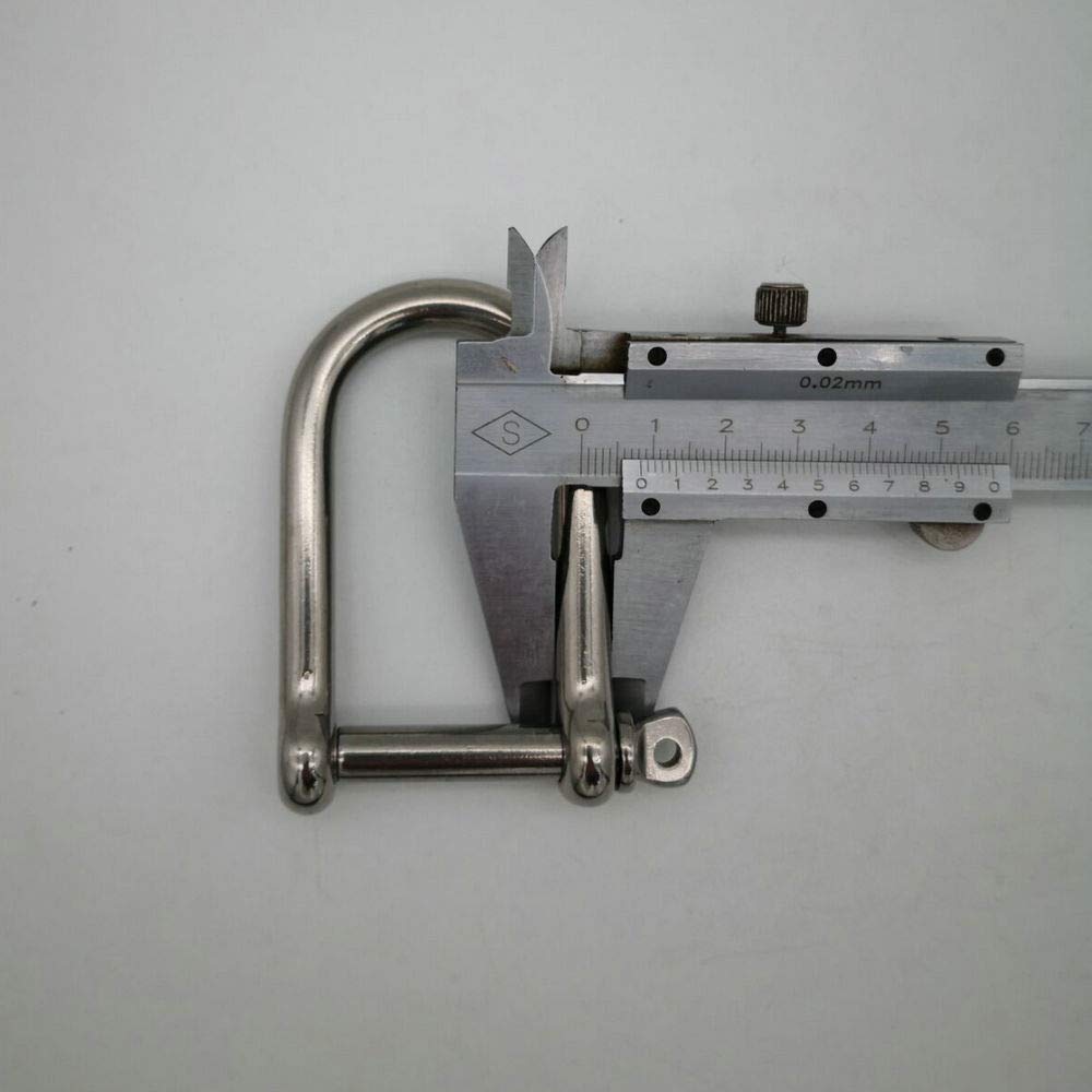 JY-MARINE Stainless Steel 316 Anchor Wide D Ring Shackles Marine Grade (5/16
