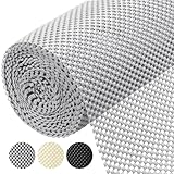 BALEINE Cabinet Liner, Drawer and Shelf Liner for Kitchen Cabinets Non-Adhesive, Non-Slip Protect Desks, Cupboard, Drawers, Shelves, Tableware (12 in x 20 Ft, Gray)
