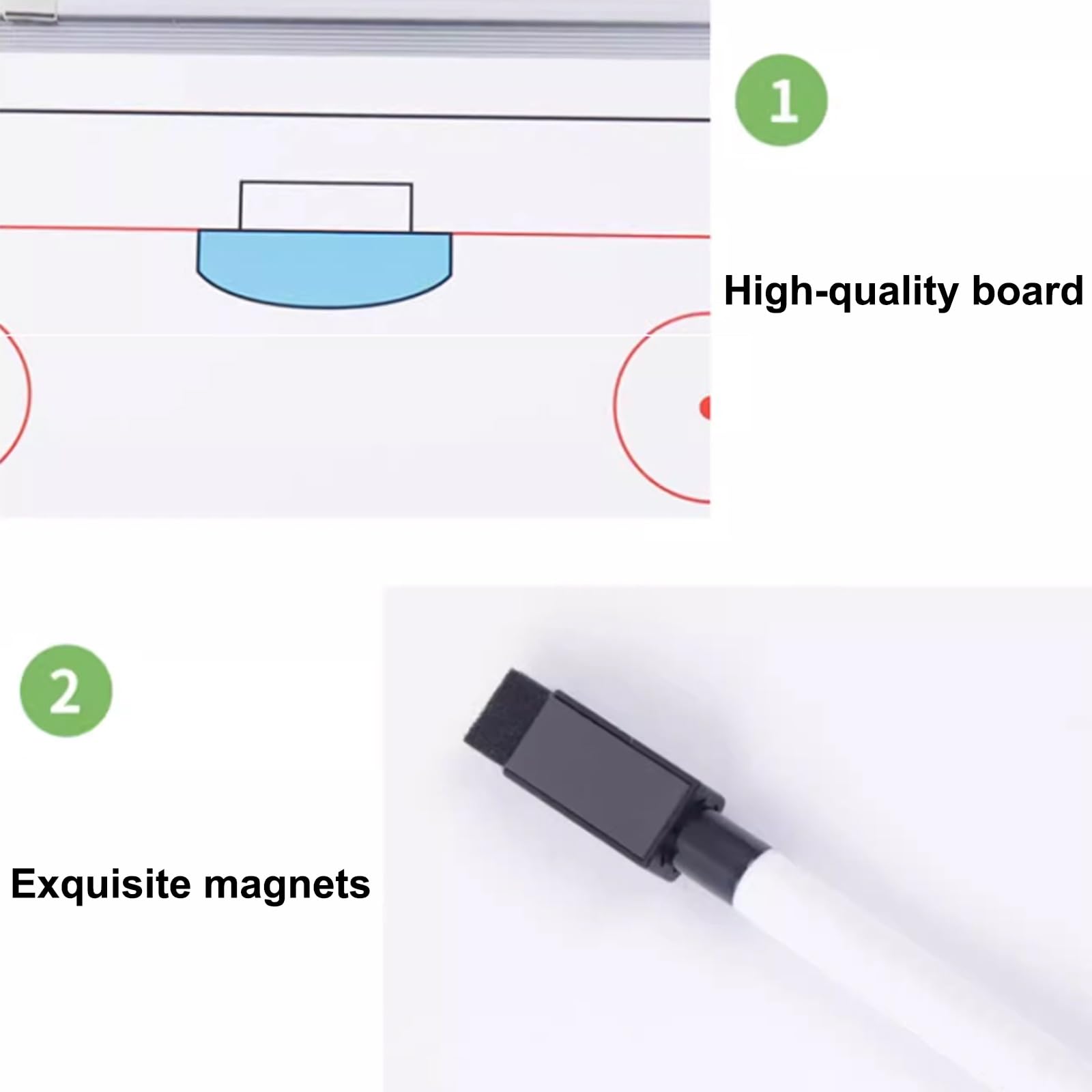 Lavagna Tattica per Hockey Su Ghiaccio, Lavagna Magnetica per Allenatori | Materiale Resistente, Design Appendibile, per Allenamento e Insegnamento