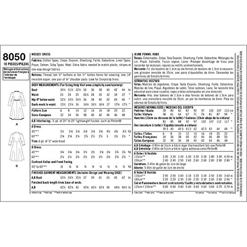 Simplicity 8050r 12,70 cm (5) Vintage CRAZYLADIES...